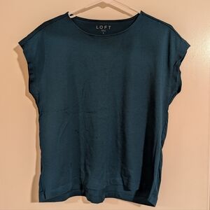 Loft Teal Short Sleeve Top